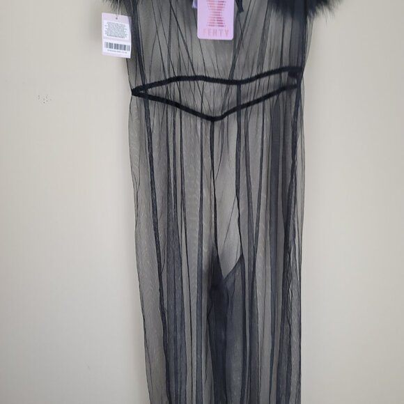 Savage x Fenty by Rihanna Sheer Marabou Jumpsuit - Picture 5 of 8